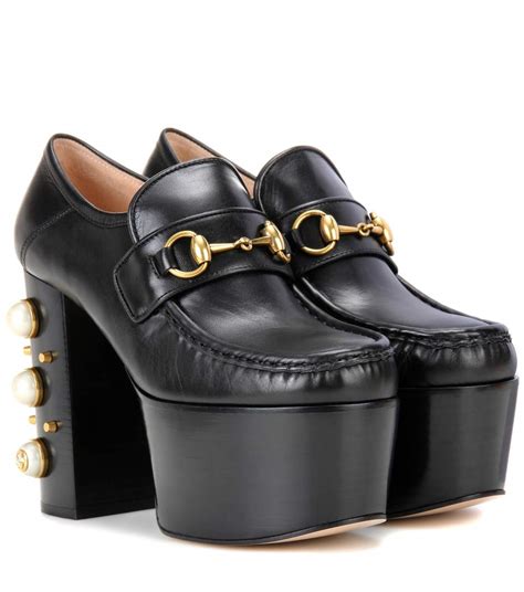 gucci pearl loafer|gucci horsebit platform loafer.